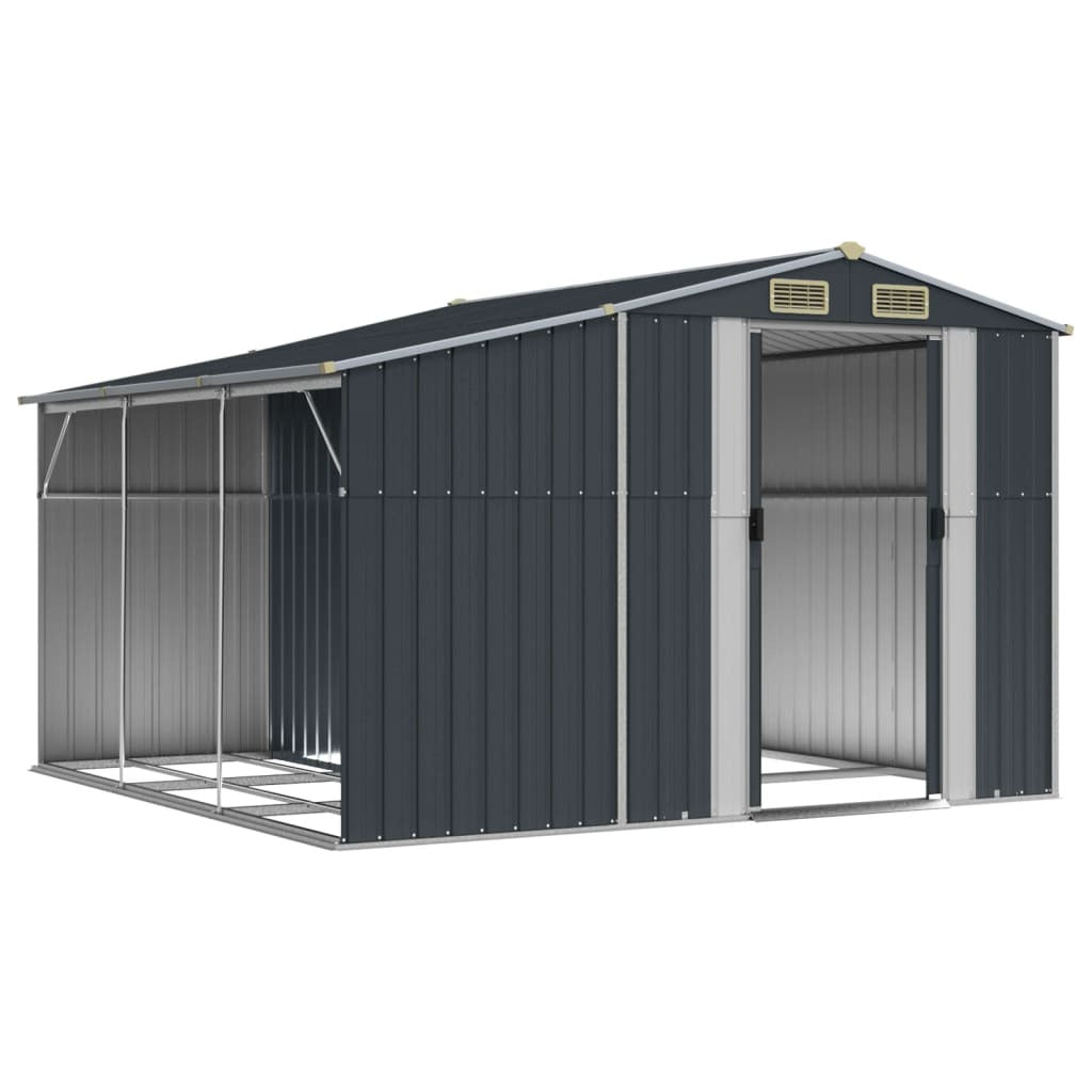 vidaXL Garden Shed Anthracite 277x279x179 cm Galvanised Steel