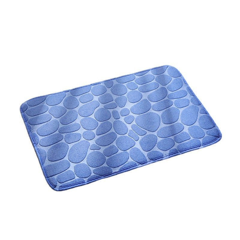 Coral Fleece Printed Solid Color Toilet Floor Mat