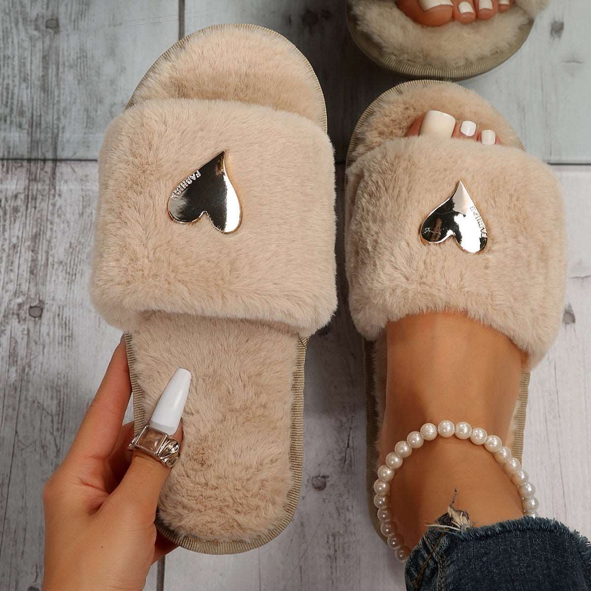 Fluffy Winter Slippers for Women