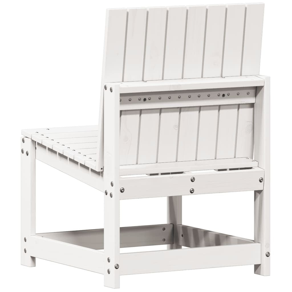 vidaXL 3 Piece Garden Lounge Set White Solid Wood Pine