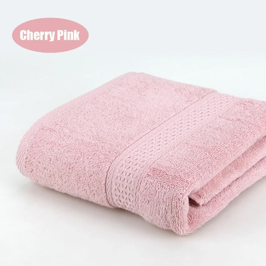 Pure Cotton Super Absorbent Large Towel Bath Towel Cherry Pink