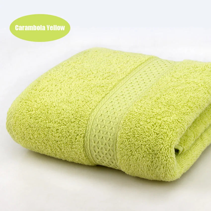 Pure Cotton Super Absorbent Large Towel Bath Towel Carambola Yellow