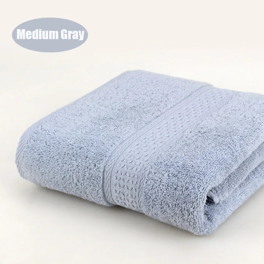 Pure Cotton Super Absorbent Large Towel Bath Towel Medium Gray