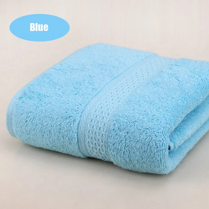 Pure Cotton Super Absorbent Large Towel Bath Towel Blue