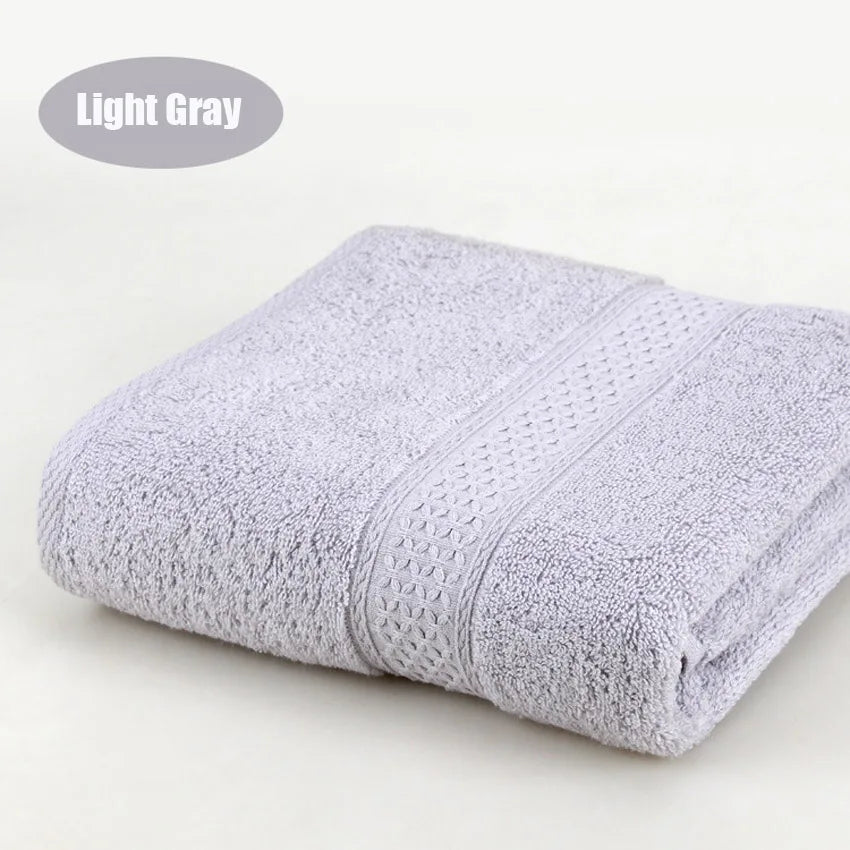 Pure Cotton Super Absorbent Large Towel Bath Towel Light Gray