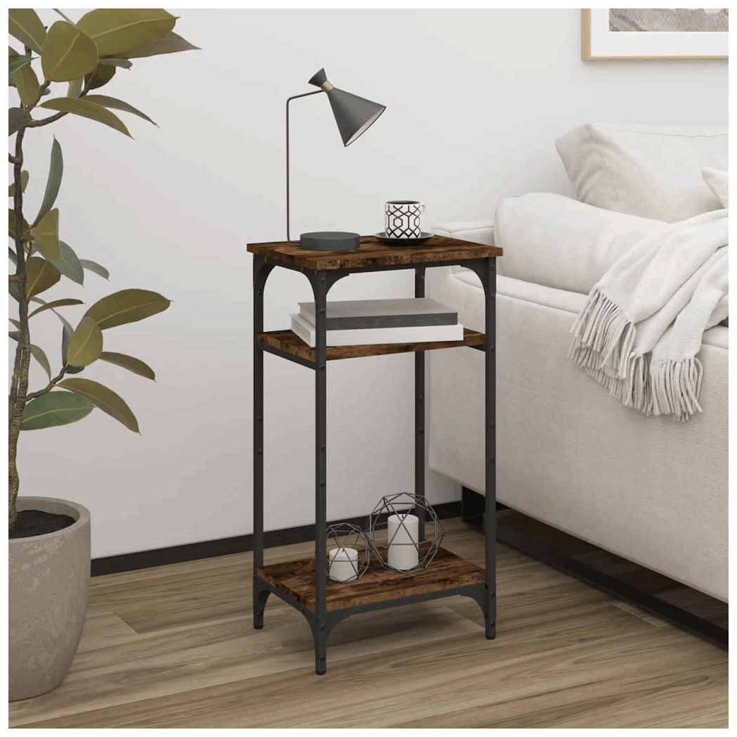 vidaXL Side Table Smoked Oak 40x30x75 cm Engineered Wood