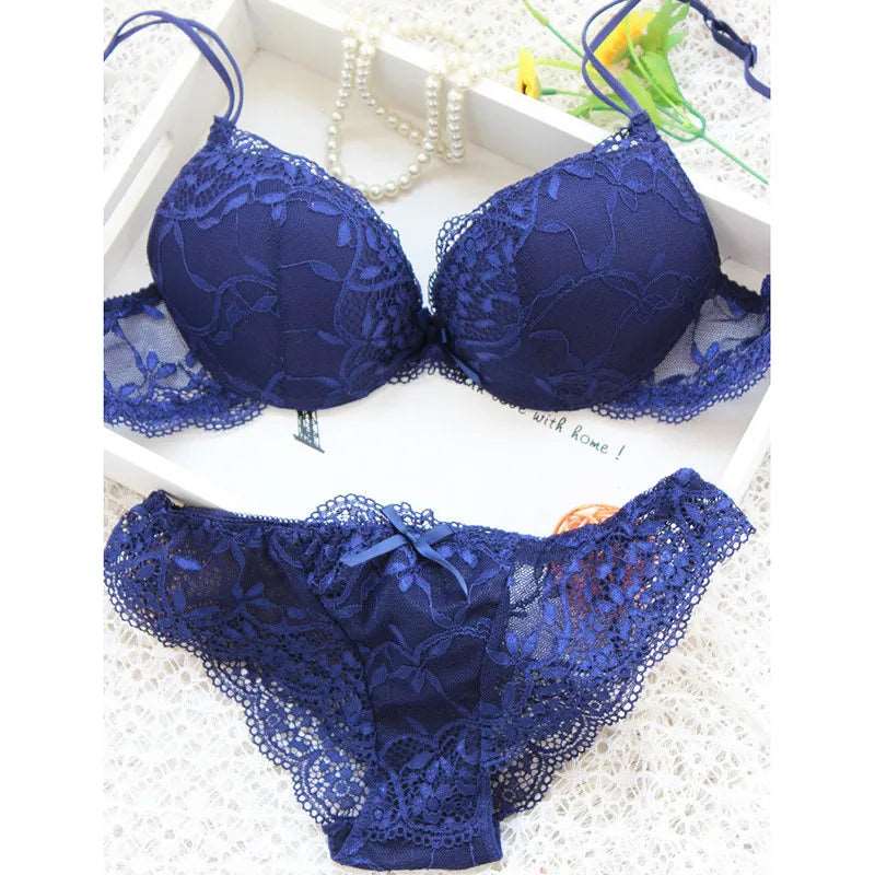 Women Lingerie Set Fashion Lace Lingerie Sets For Ladies Soild Color Bra Comfortable Intimates Underwear Suit Female