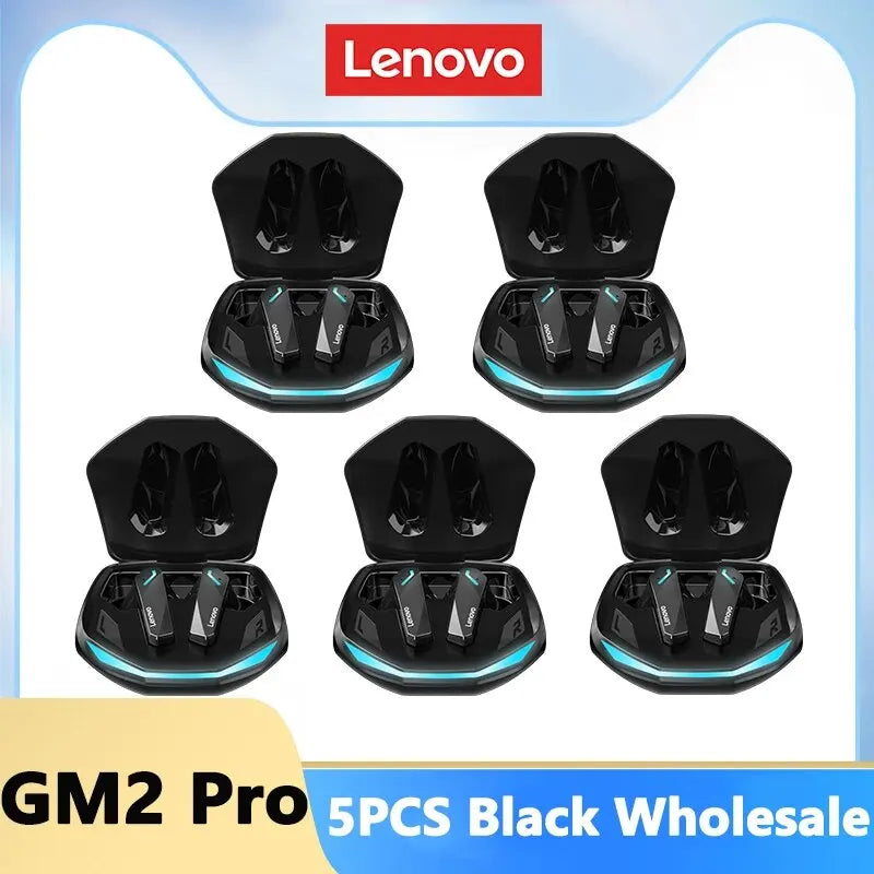 Lenovo GM2 Pro Bluetooth 5.3 Earphones Sports Headset Wireless In-Ear Gaming Low Latency Dual Mode Music Headphones New GM2 Pro Black 5