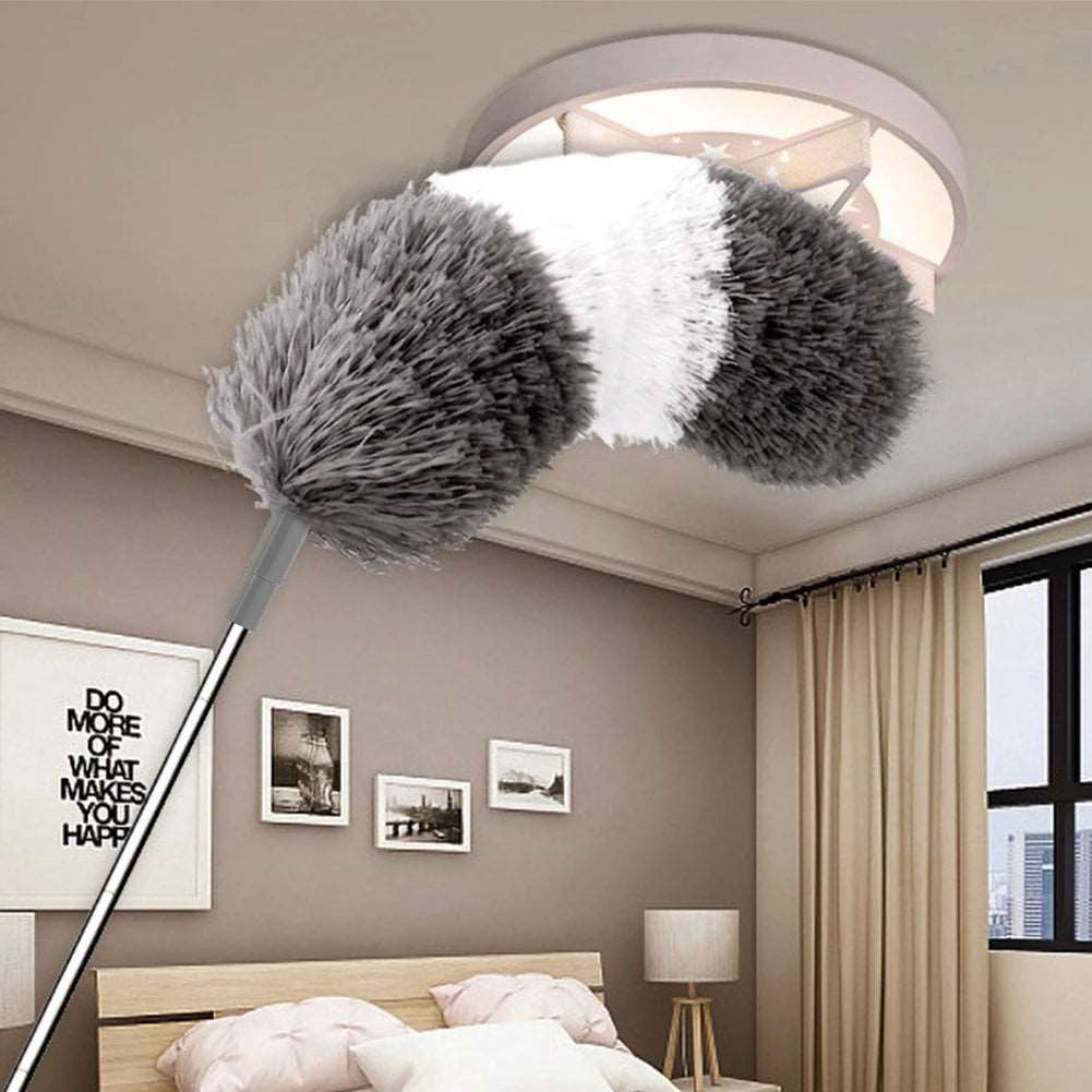 Telescopic Cleaning Duster Brush Extended Long Crevice Spider Web Microfiber Brushes Bendable Household Dust Clean Remover