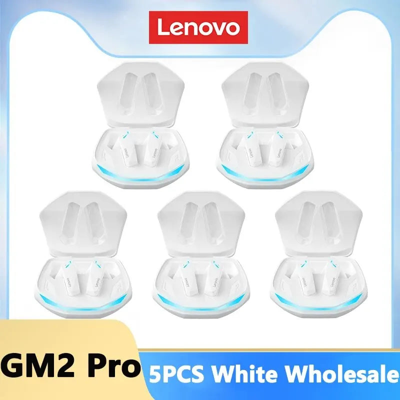 Lenovo GM2 Pro Bluetooth 5.3 Earphones Sports Headset Wireless In-Ear Gaming Low Latency Dual Mode Music Headphones New GM2 Pro White 5