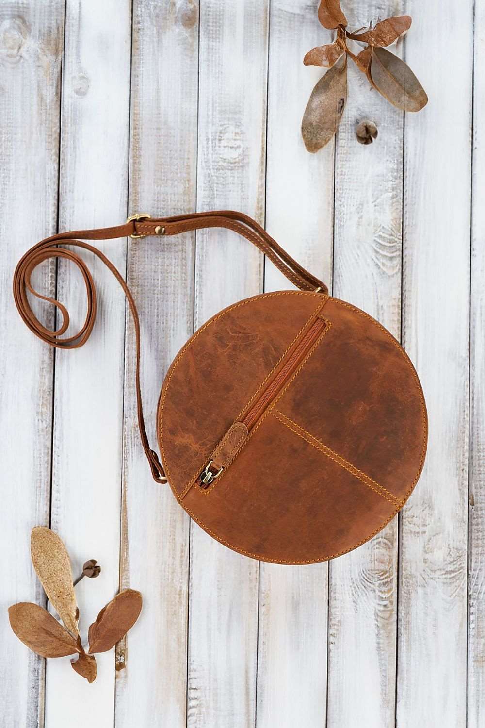 Natural leather bag Galanter