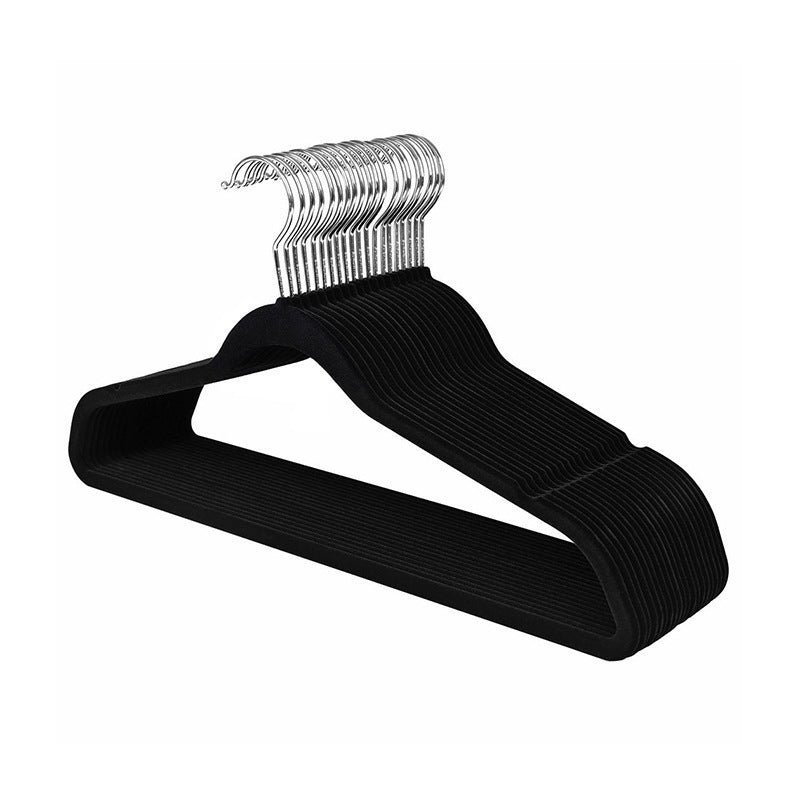 Men's Flocking Hanger Non-slip Non-marking Household Hanger Black