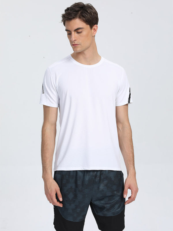 Men's loose, breathable and quick-drying sports t-shirt White